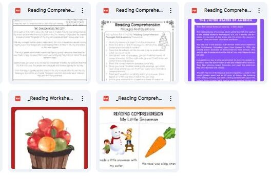 reading and comprehension