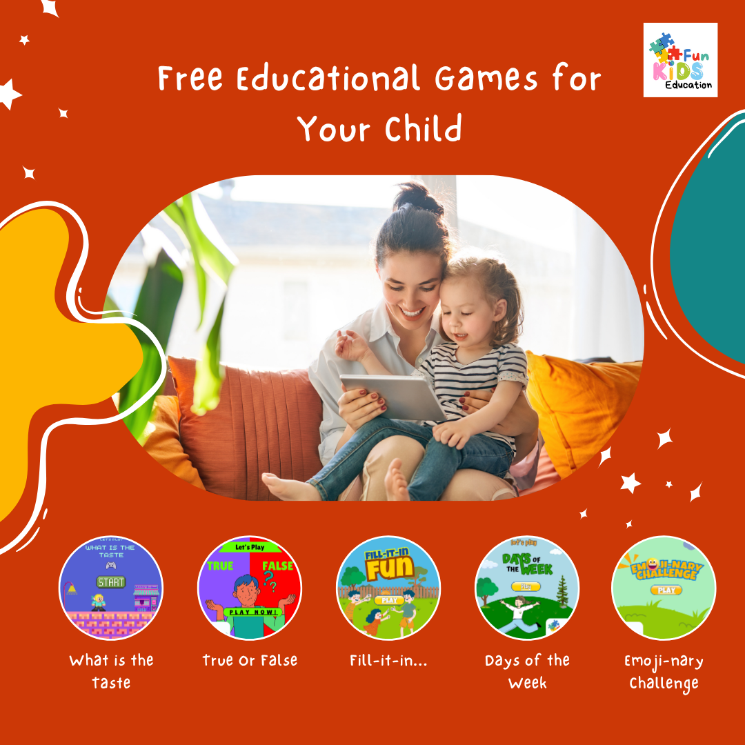 5 free interactive educational games at Fun Kid's Education
