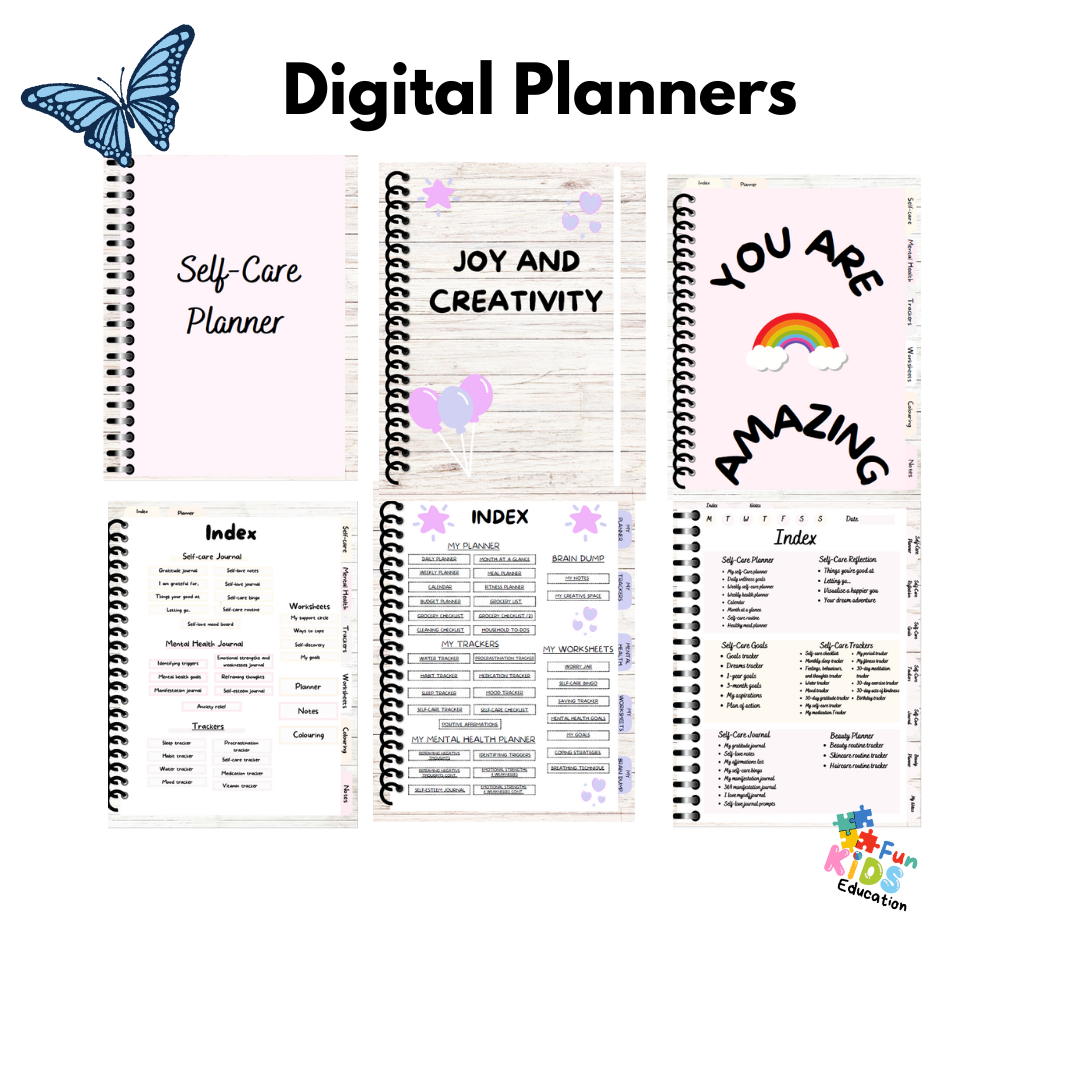 The Balance Pack: Daily, Self-Care & Mental Health Digital Planners
